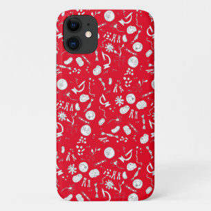 Capa Para iPhone 11 Diagrama de biologia design branco e vermelho