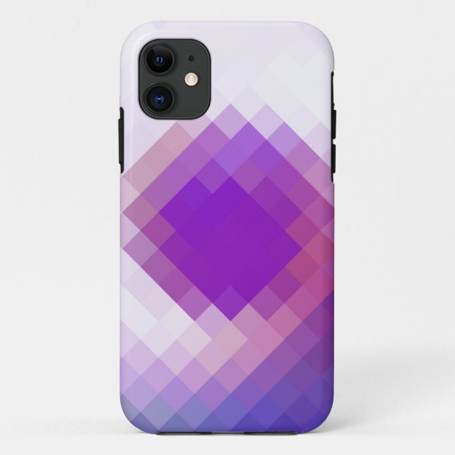 Capa Para iPhone 11 Diamante violeta sem costura (Verso)