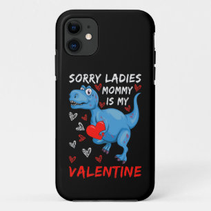 Capa Para iPhone 11 Dinossauro Azul Desculpe Senhoras Mamãe é meu Namo