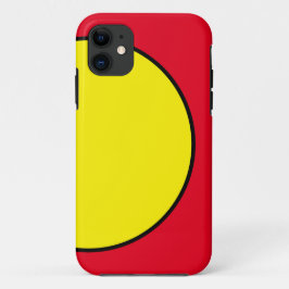 Capa Para iPhone 11 Diversão Esportiva Brilhante Círculo Amarelo Verme