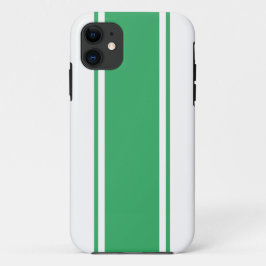 Capa Para iPhone 11 Diversão Esportiva Listras Largas Brilhantes Verde