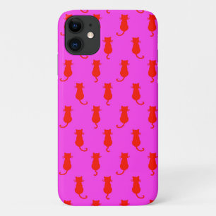 Capa Para iPhone 11 Diversão Felina Para Sempre Gatos Vermelhos Capric
