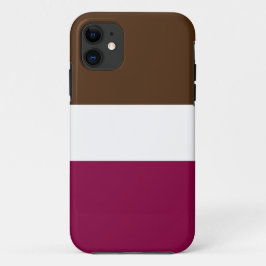 Capa Para iPhone 11 Diversão Larga Rica Marrom Borgonha Vermelho Listr