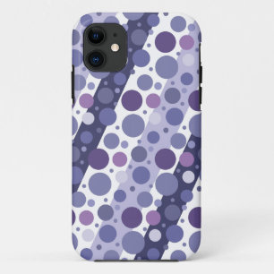 Capa Para iPhone 11 Divertimento roxo retro moderno das bolinhas