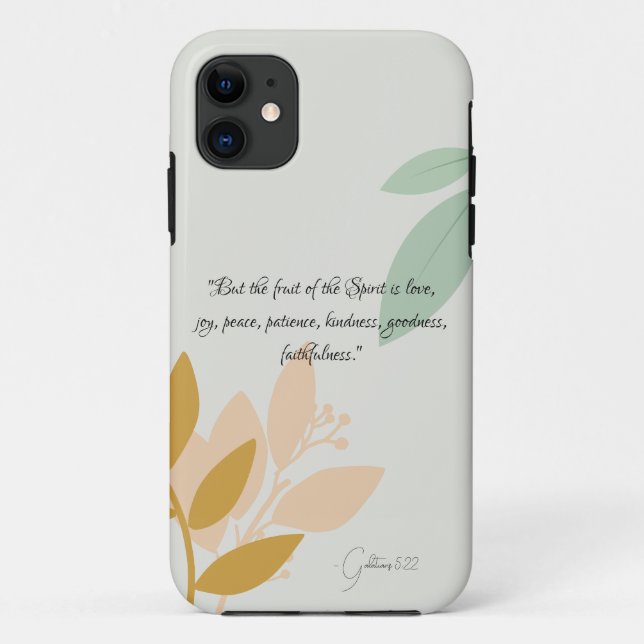 Capa Para iPhone 11 Divino: Estojo Cristão Pastel Clássico (Verso)