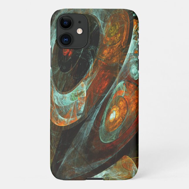 Capa Para iPhone 11 Divisão de Abstrato de Tempo (Verso)