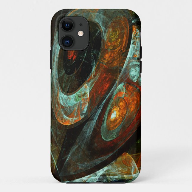 Capa Para iPhone 11 Divisão de Abstrato de Tempo (Verso)