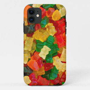 Capa Para iPhone 11 Doces coloridos do urso arco-íris gomoso