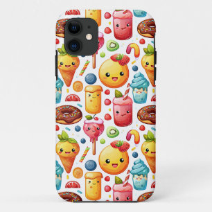 Capa Para iPhone 11 Doces engraçados e engraçados