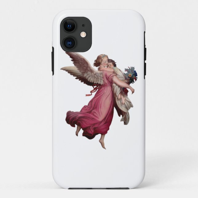 Capa Para iPhone 11 Dois anjos no voo (Verso)