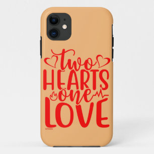 Capa Para iPhone 11 DOIS CORAÇÕES, UM presente de dia de os namorado