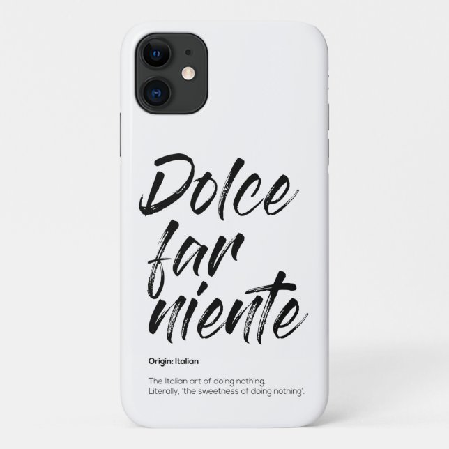 Capa Para iPhone 11 Dolce far niente - Cobrir de telefone (Branco) (Verso)