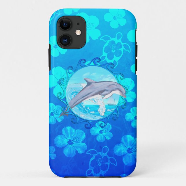 Capa Para iPhone 11 Dolphin Maori Sun (Verso)
