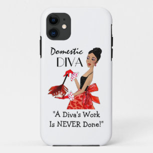 Capa Para iPhone 11 "Doméstico Diva" (Diva Afro-Americano)