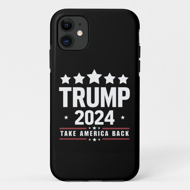 Capa Para iPhone 11 Donald Trump 2024 Retire a Eleição Americana (Verso)