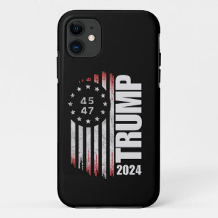 Capa Para iPhone 11 Donald Trump 2024 Votação 45 47 Americano