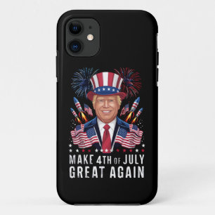 Capa Para iPhone 11 Donald Trump Faça 4 De Julho Grande Novamente 