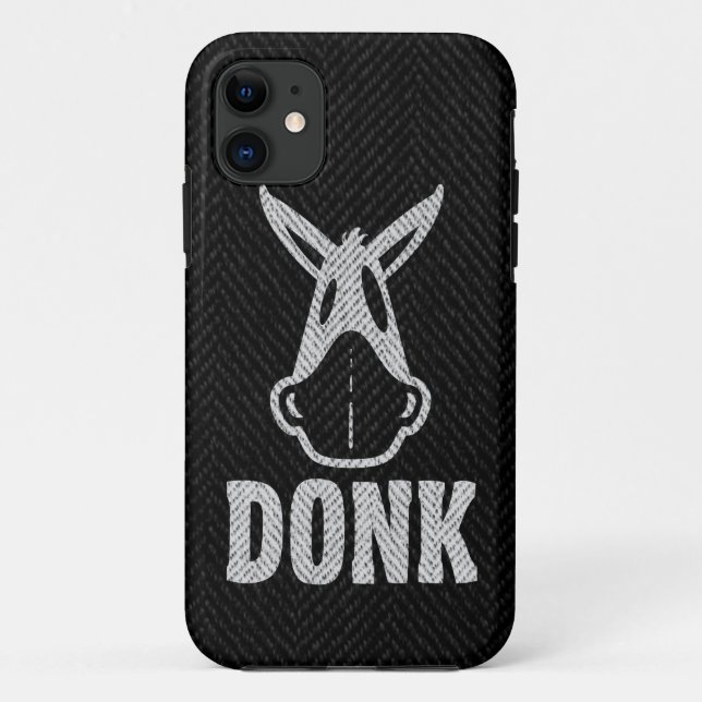 Capa Para iPhone 11 DONK - Branco no preto - caso do iPhone 5 (Verso)