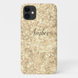 Capa Para iPhone 11 Dourado brilho esmagador personalizado elegante