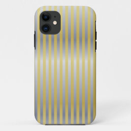 Capa Para iPhone 11 Dourado e Prata (Stripes)