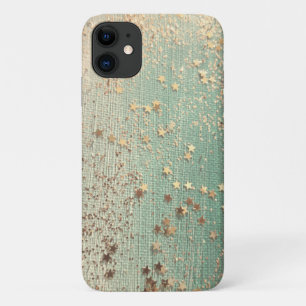 Capa Para iPhone 11 Dourado Stardust no Mar Verde