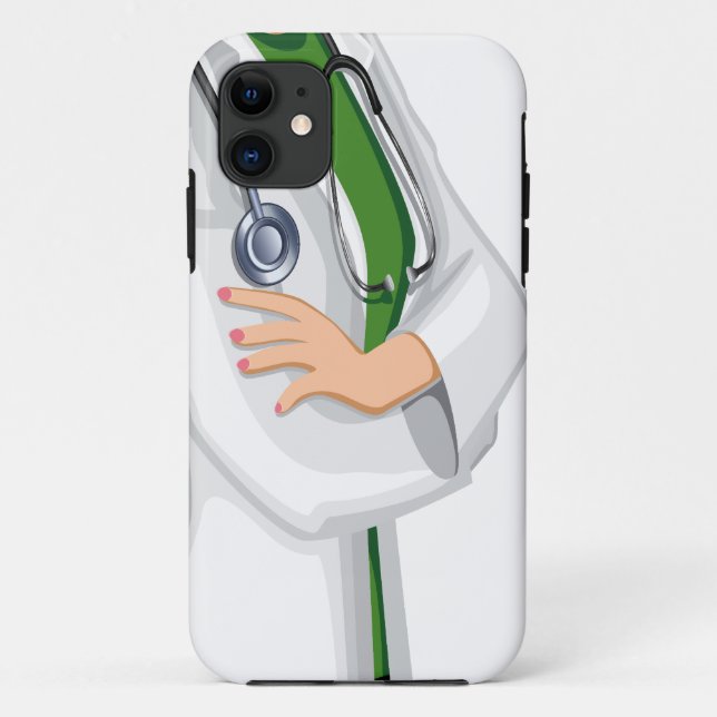 Capa Para iPhone 11 Doutor da fêmea da medicina (Verso)