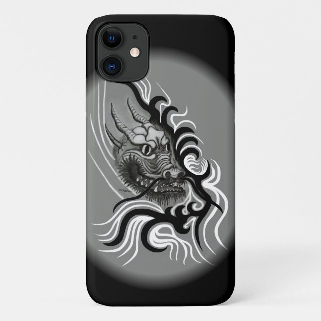 Capa Para iPhone 11 Dragão da China em Tattoostyle (Verso)