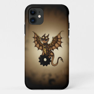 Capa Para iPhone 11 Dragão de Steampunk