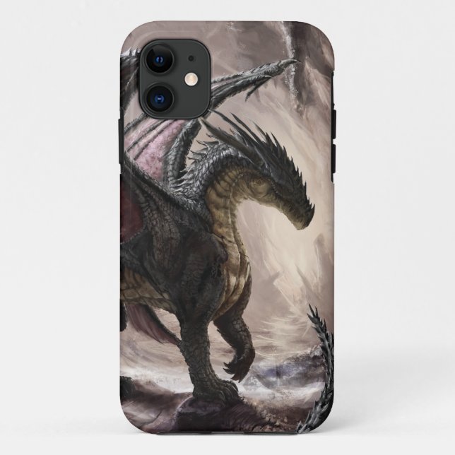 Capa Para iPhone 11 Dragão Na Caverna (Verso)