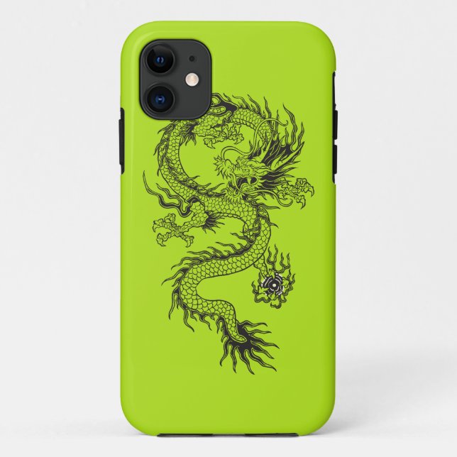Capa Para iPhone 11 Dragão ornamentado (Verso)