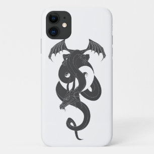 Capa Para iPhone 11 Dragão sentado no Yin Yang