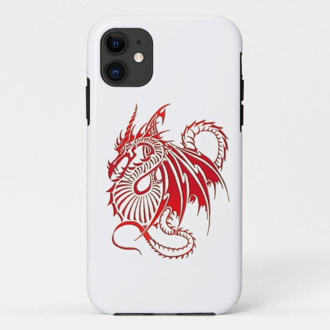 Capa Para iPhone 11 Dragão Vermelho (Verso)