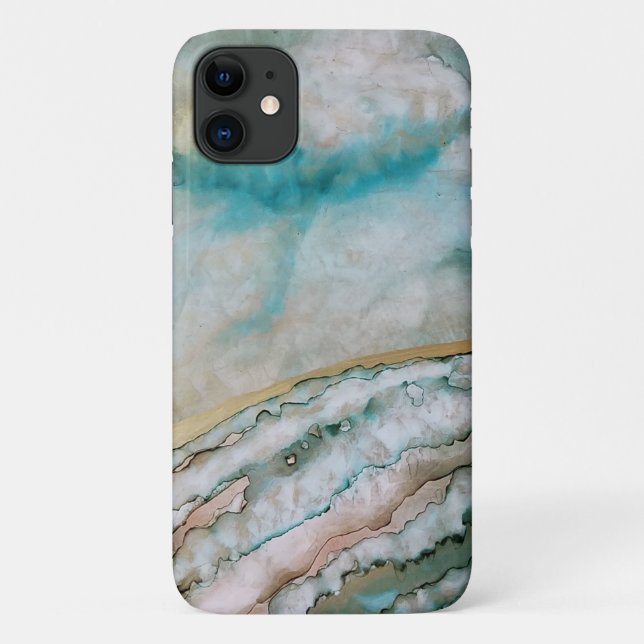 Capa Para iPhone 11 Dreamy Blue Ink Design Apple (Verso)