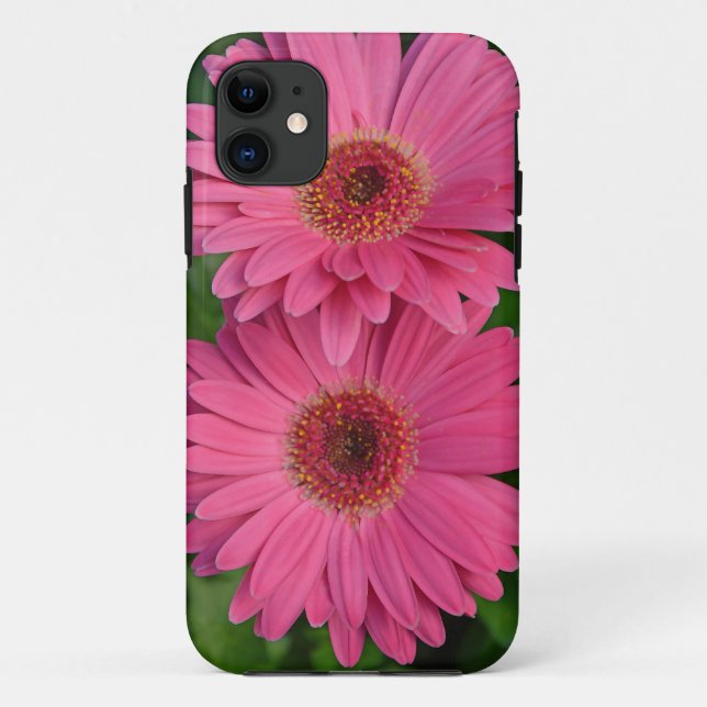 Capa Para iPhone 11 Duas flores cor-de-rosa (Verso)