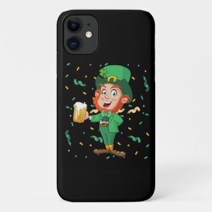 Capa Para iPhone 11 Duende Bebendo Cerveja Dia de São Patrício