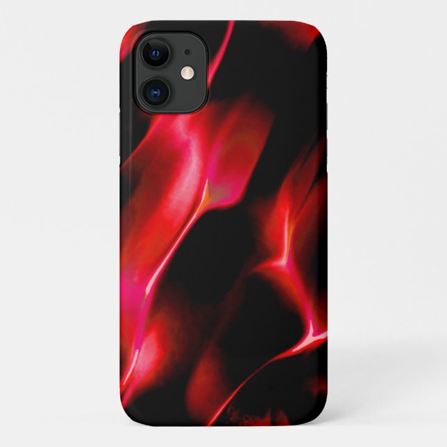 Capa Para iPhone 11 Dunas artificiais em sombreado vermelho (Verso)