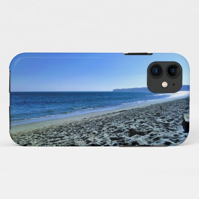 Capa Para iPhone 11 Dusk na praia de Malibu (Verso (horizontal))