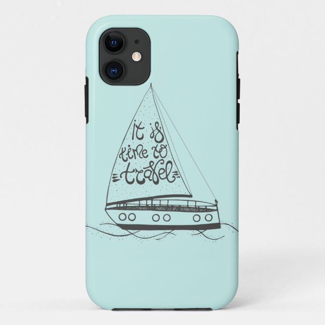 Capa Para iPhone 11 É hora de viajar (Verso)