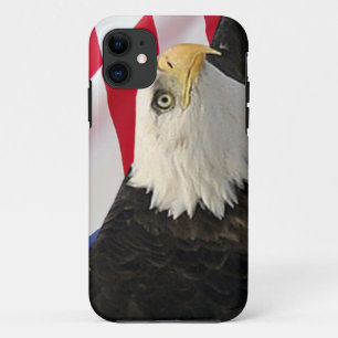 Capa Para iPhone 11 Eagle e bandeira