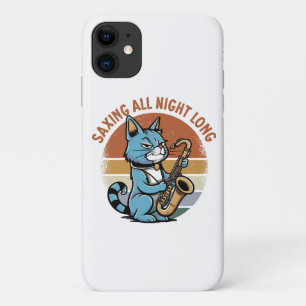 Capa Para iPhone 11 Economizando a Noite Toda - Para saxofonistas