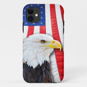 Capa Para iPhone 11 Eeagle e bandeira calvos