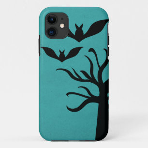 Capa Para iPhone 11 Eerie Bats iPhone 5 BT Case, Aqua