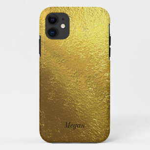 Capa Para iPhone 11 Efeito tão extravagante da folha Dourado