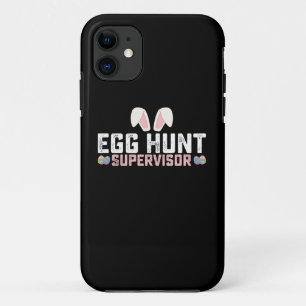 Capa Para iPhone 11 Egg Hunt Supervisor Engraçado Coelho da Páscoa
