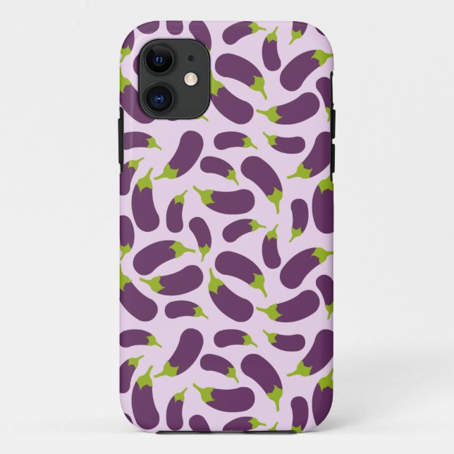Capa Para iPhone 11 EggPlant EggPlant Purple Vegetal Design (Verso)