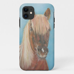 Capa Para iPhone 11 égua da castanha com o cavalo eqüino da arte da