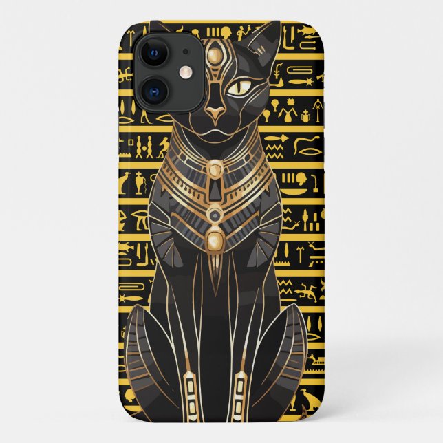Capa Para iPhone 11 Egyptian Cat iPhone Case (Verso)