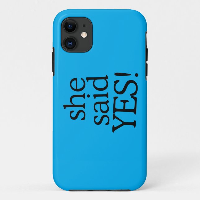 Capa Para iPhone 11 Ela Disse Sim!!!!! | Design de Celebração de Noiva (Verso)