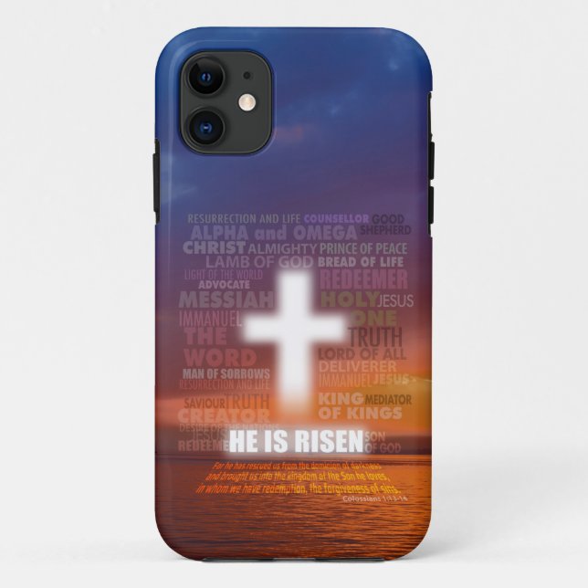 Capa Para iPhone 11 Ele é Risen (Verso)