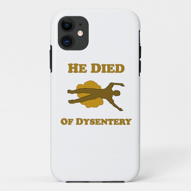 Capa Para iPhone 11 Ele Morreu De Notebook Disenteria (Verso)